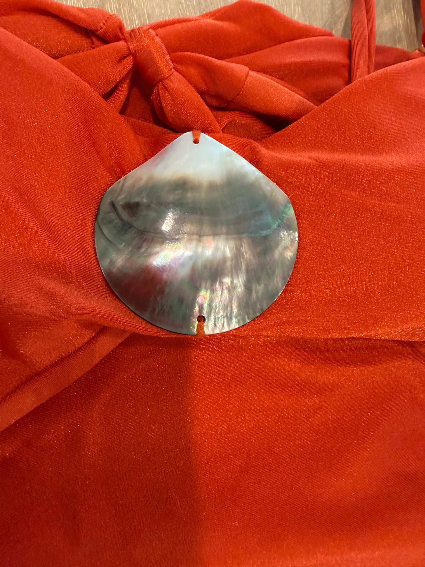 Anthropologie Burnt Orange Ring Detail One-Piece Swimsuit Size M New with Tags
