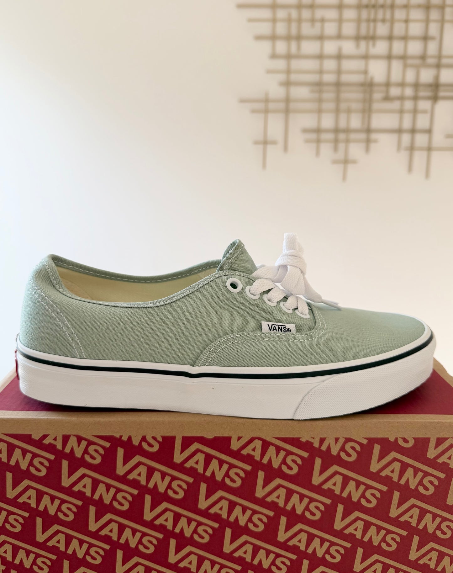 Vans Authentic Skate Shoe | Grey Mint Green | Women's Size 8 | New in Box