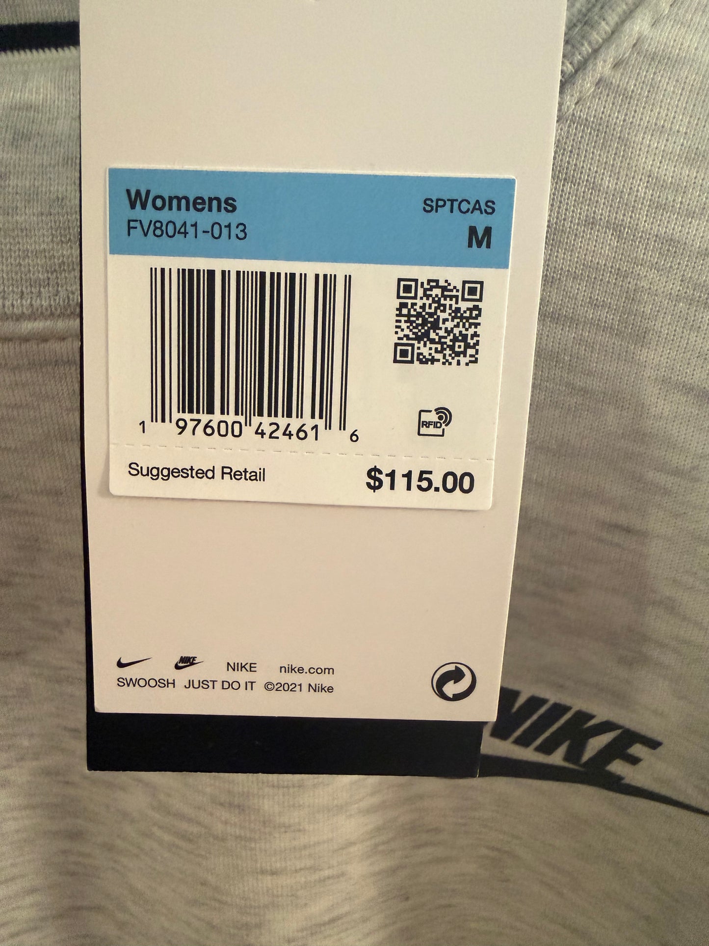 Nike Sportswear Oversized Side-Zip Crewneck Sweatshirt | Heather Grey | Women's Medium | New with Tags (originally $115)
