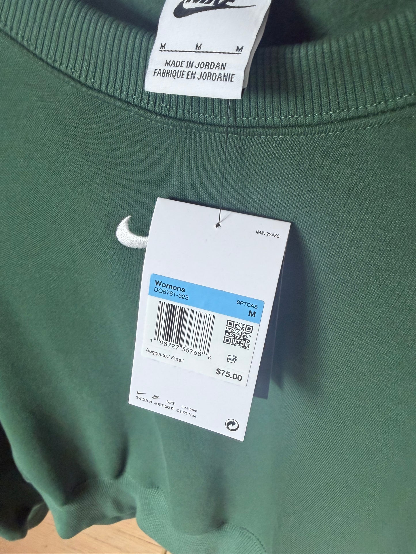 Nike Sportswear Phoenix Fleece Oversized Crewneck Sweatshirt | Deep Green | Women's Medium | New with Tags (originally $75)