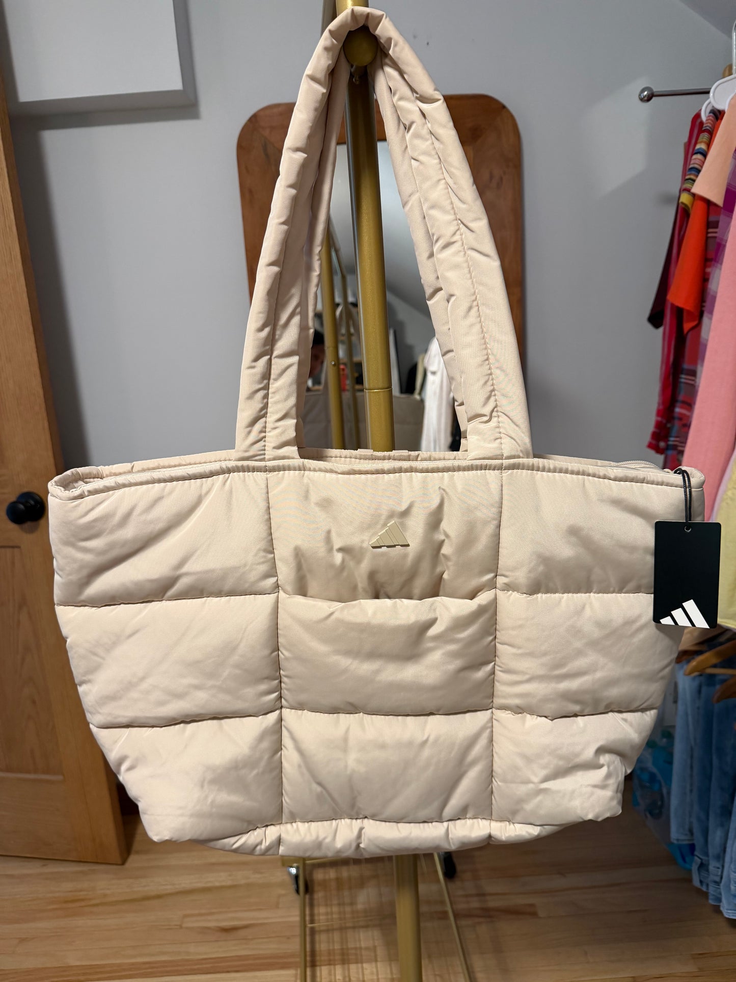 adidas Beige Canvas Tote Bag | Medium | New with Tags | (originally $60)