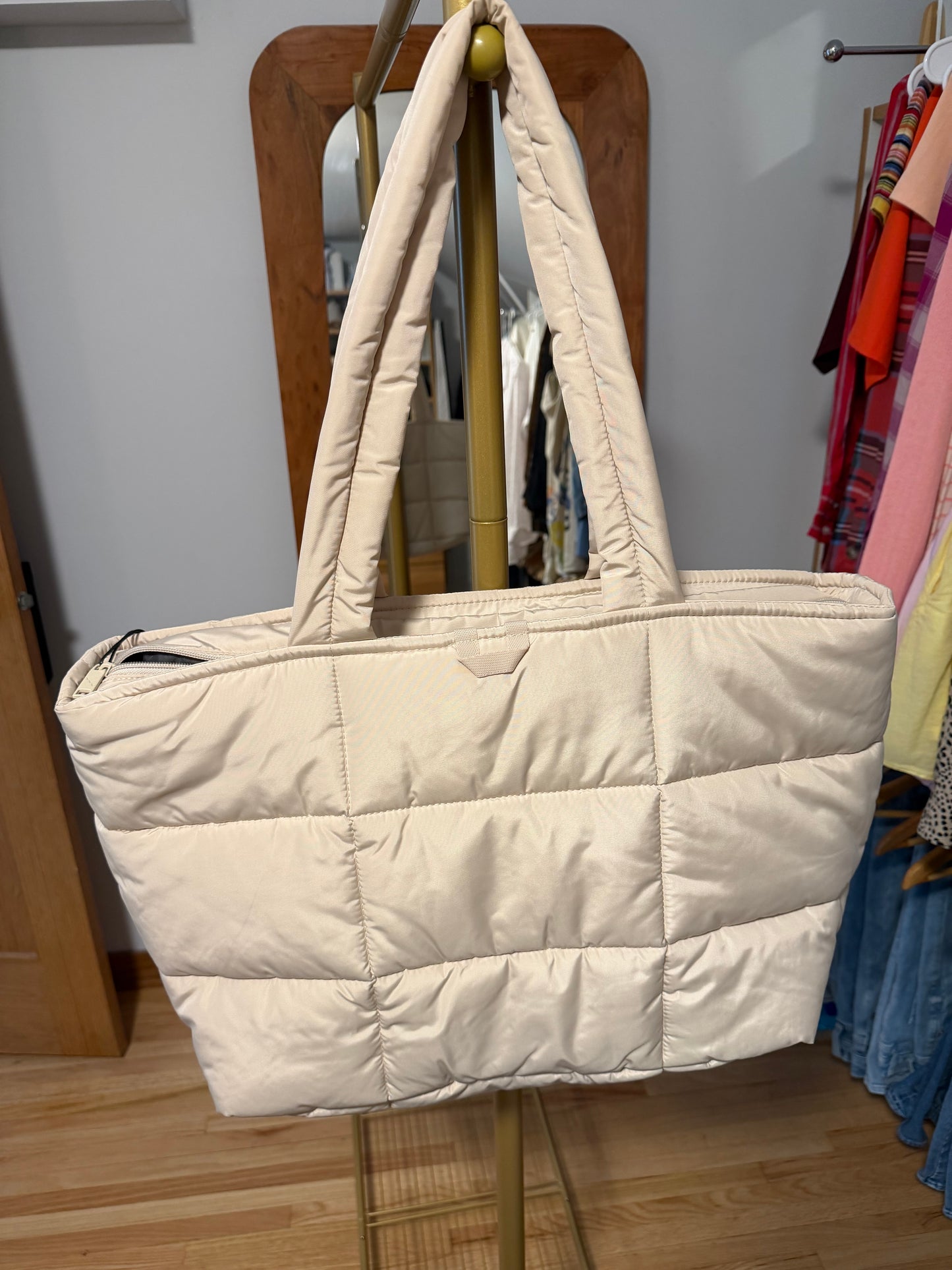 adidas Beige Canvas Tote Bag | Medium | New with Tags | (originally $60)