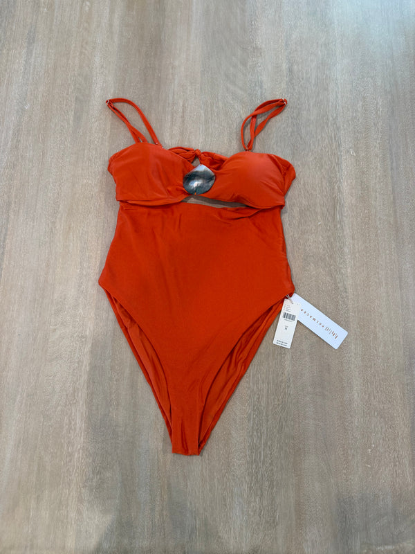 Anthropologie Burnt Orange Ring Detail One-Piece Swimsuit | Size Medium | New with Tags (originally $160)