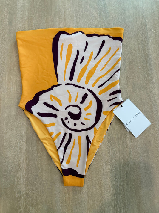 CALA de la CRUZ High-Waisted Seashell Print Bikini Bottom – New with Tags | Originally $295