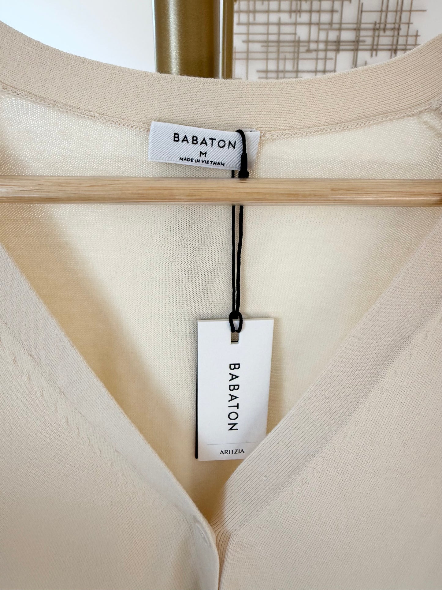 Babaton by Aritzia Balcony Cardigan | White Shadow | Size Medium | New with Tags (originally $110)