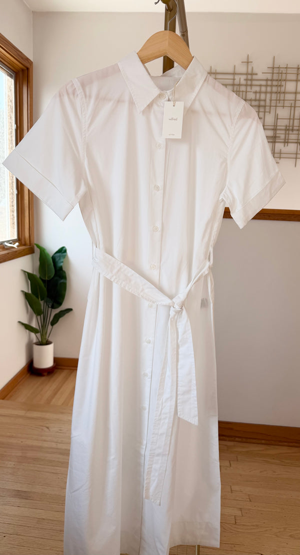 Wilfred by Aritzia Eleta Shirt Dress | Bright White | Size Small | New with Tags (originally $168)