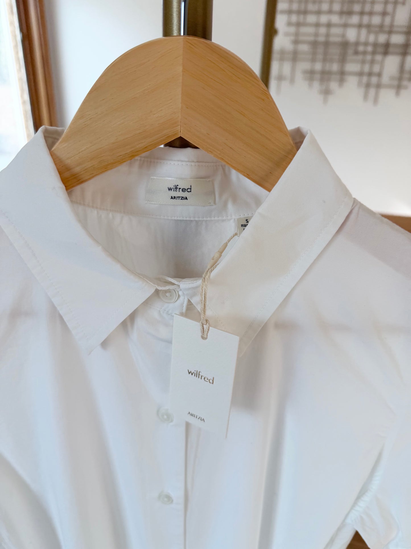 Wilfred by Aritzia Eleta Shirt Dress | Bright White | Size Small | New with Tags (originally $168)