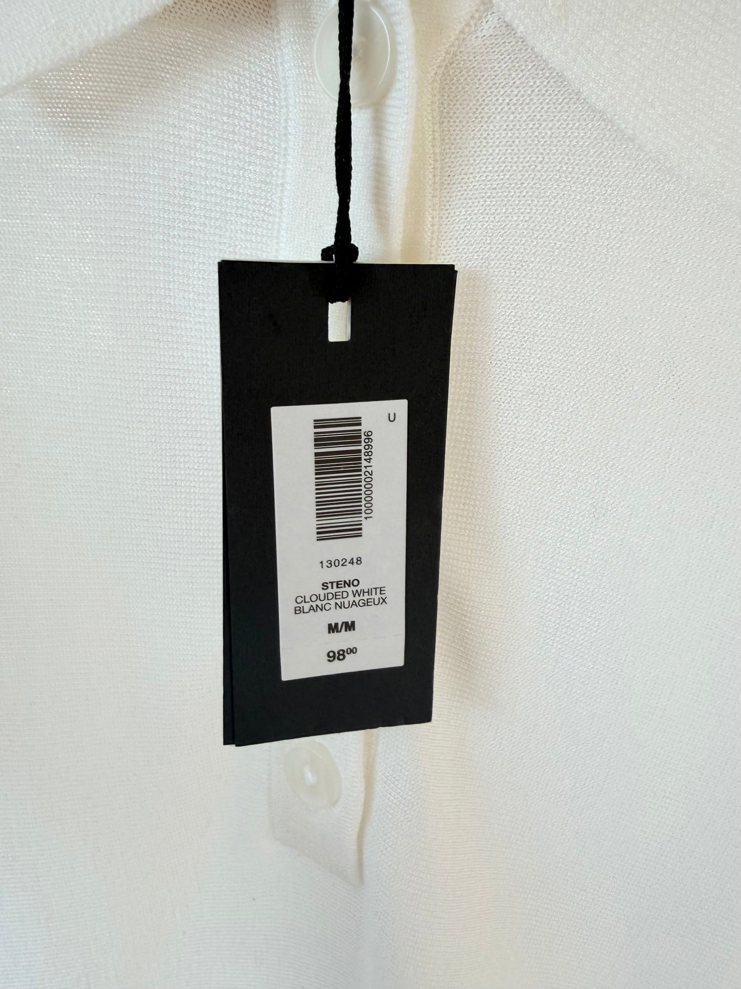 Babaton by Aritzia Steno Polo Knit Top | Clouded White | Size Medium | New with Tags (originally $98)