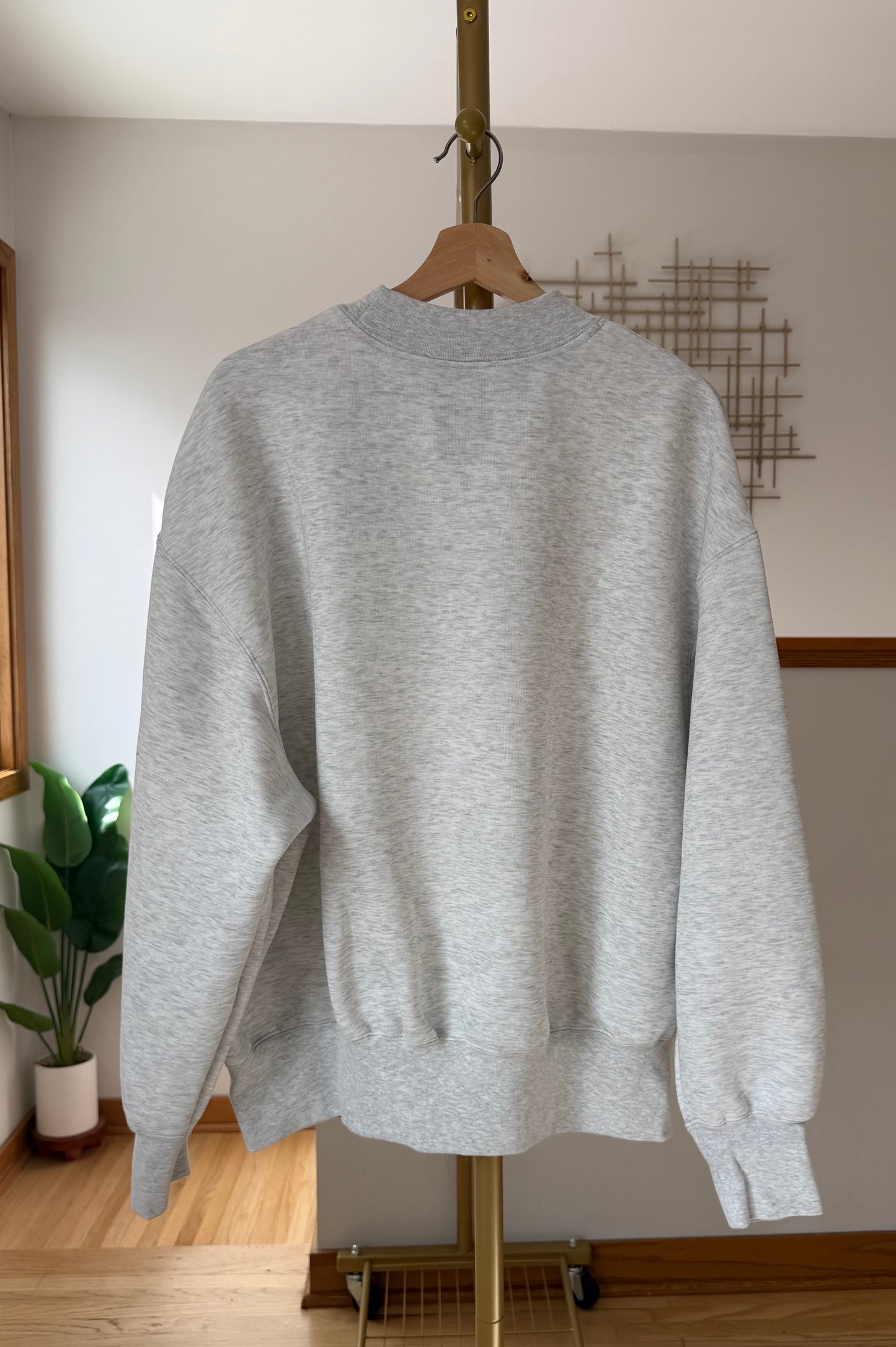 Nike Sportswear Oversized Side-Zip Crewneck Sweatshirt | Heather Grey | Women's Medium | New with Tags (originally $115)