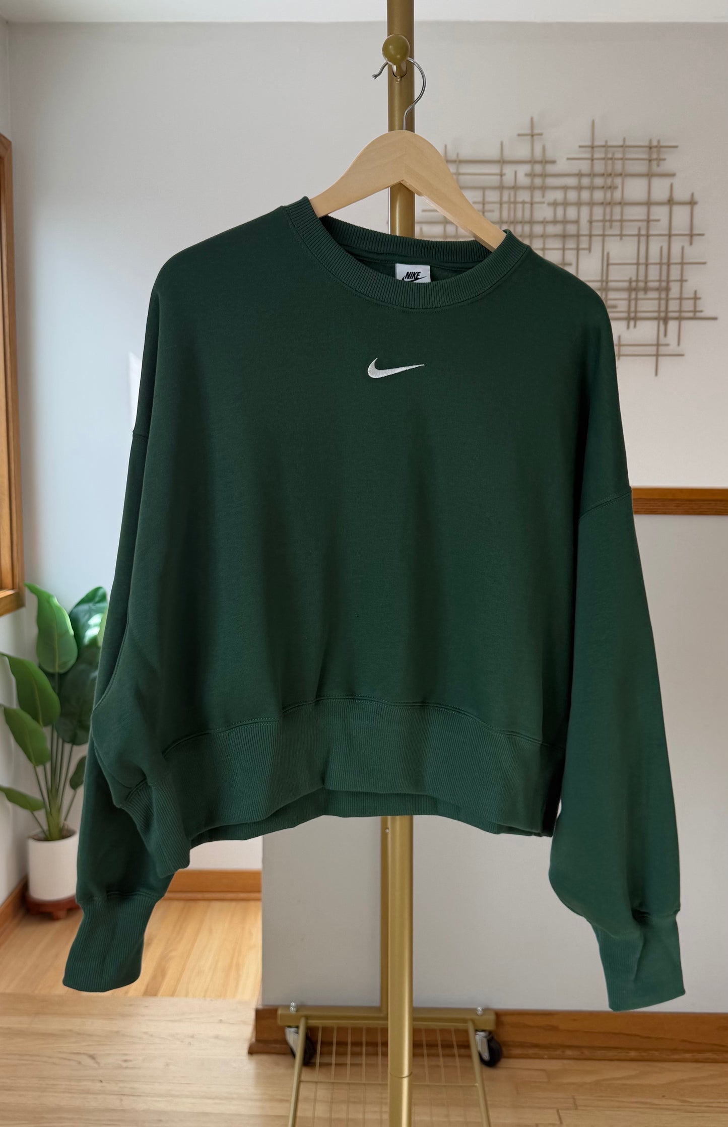 Nike Sportswear Phoenix Fleece Oversized Crewneck Sweatshirt | Deep Green | Women's Medium | New with Tags (originally $75)
