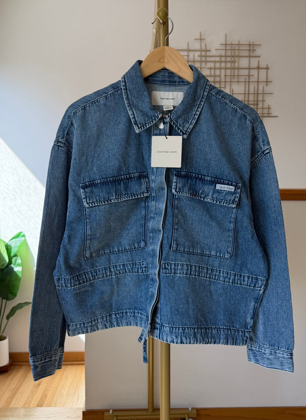 Calvin Klein Jeans Denim Utility Jacket – Medium Wash | Size M | New with Tags | Originally $129
